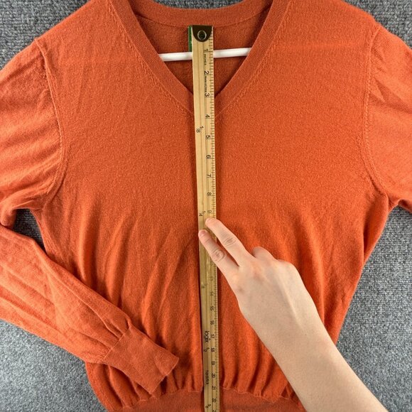 Sid Mashburn Orange V-Neck Sweater - Picture 4 of 14